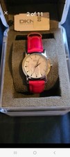 watch Womens DKNY wristwatch With Pink Leather Strap