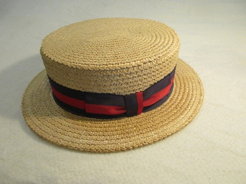 Vintage boater quality straw - boater,
