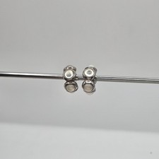 Genuine Pandora 2x Pair Of Grey Moonstone Cabochon Spacer Charm ALE 925 790538MS