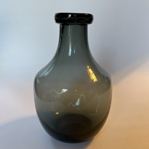 Hand blown smoke gray glass - blown,