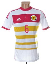 SCOTLAND 2014/2015 AWAY FOOTBALL SHIRT ADIDAS SIZE S(4) MATCH WORN ISSUE #6