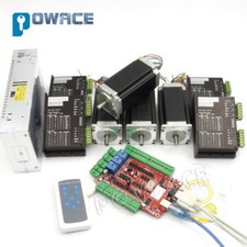 【UK】4 Axis USB CNC Driver Controller Kit Nema23 Stepper Motor 112mm 425oz-in 3A