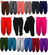 Womens ALI BABA 3/4 length lot Trouser Baggy Short Harem Pants Summer 8-26