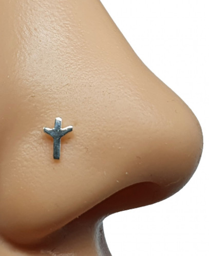 Algiz rune nose - stud, 925