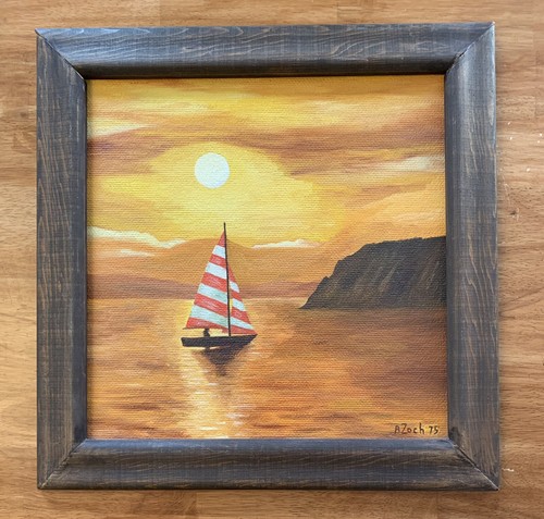 Vintage naive original oil - naive,