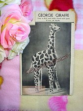Vintage 1940s Toy Knitting Pattern 'Georgie Giraffe' 16½ ins Tall!  JUST £1.99
