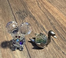 2 x crystal figures a mouse