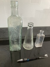 Antique glass bottles - antique, x3