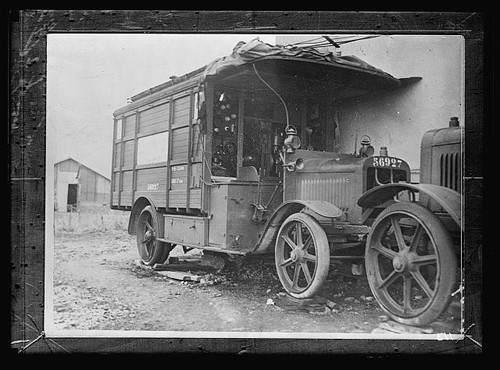 Photo 1910s fire damaged - fire,