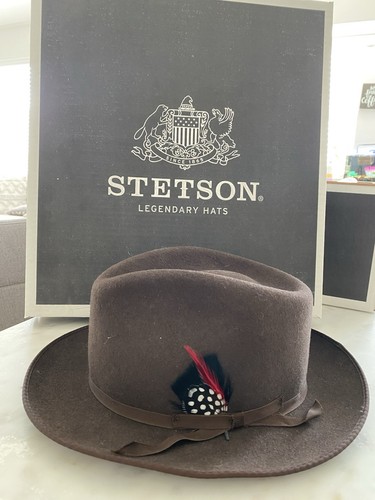 Stetson brown solid fedora - brown, hat