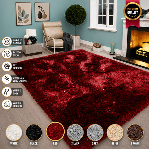 Large fluffy shaggy rug soft - large,