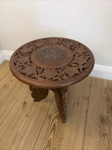 Vintage hand carved inlaid - hand,