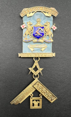 Masonic jewel hendon - masonic, lodge