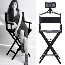 Portable Folding Professional Tall Makeup Artist Directors Chair 300lbs Capacity