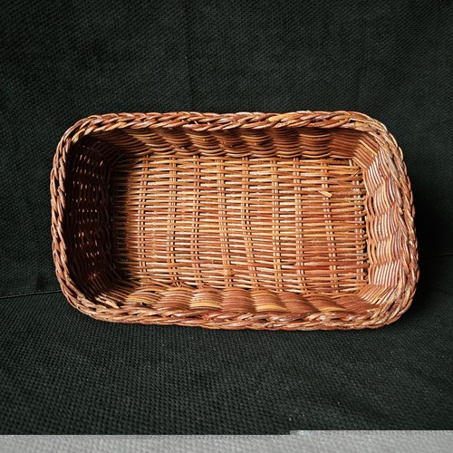 Vintage wicker basket box - basket,
