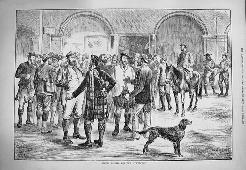 Old antique print - old,