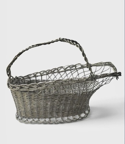 Vintage metal wire wine - vintage,