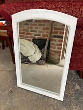 White Painted Wooden Arched Top Mirror 51 cm x 79 cm