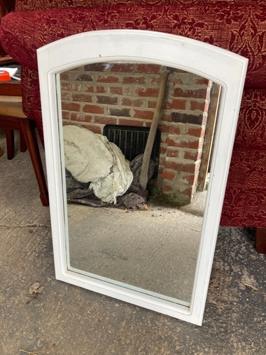 White arched top mirror - arched,