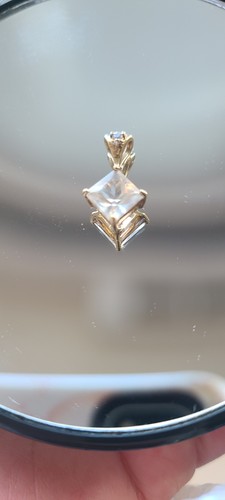 Petalite and white sapphire - white,