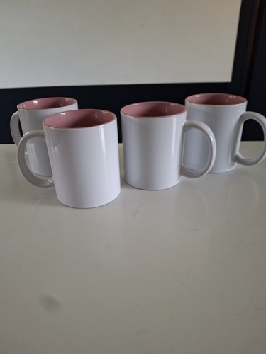White ceramic coffee tea mugs - white,
