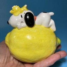 Vintage Peanuts Snoopy Lemon Money Box 1972