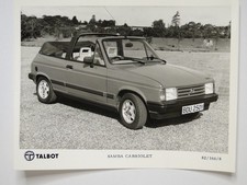 Talbot Samba Cabriolet BDU 250Y c1980s Press Photo