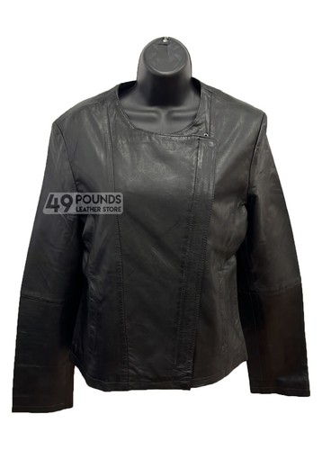 Ladies collarless black - ladies,
