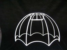 22" RETRO STYLE REVERSE SCALLOPED  WIRE LAMPSHADE  FRAME  22" BASE