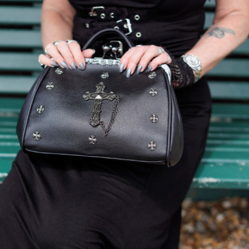 Gothic cross bag goth - goth, black