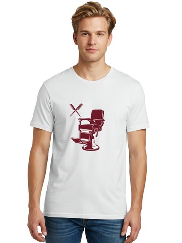 Barber chair mens graphic - mens, tee