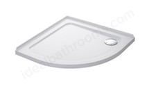 Mira FLIGHT LOW Quadrant Shower Tray; 2 Upstands; 800x800mm; White