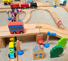 Early Learning Centre Wooden Train & Road Track - Accessories, Vehicles & Trains