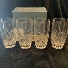 Waterford Marquis Brookside Hiball Glasses Set Of 4 With Original Box Mint