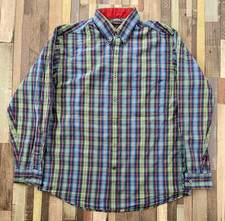 Viyella Shirt Mens Large Long Sleeve Multicoloured Checked Long Sleeve Cotton