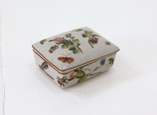 India Jane Porcelain Butterfly Dragonfly  Trinket Box Pot Lovely Condition!