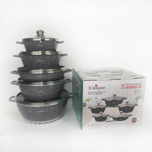 Unique 10pc granite casserole - unique,