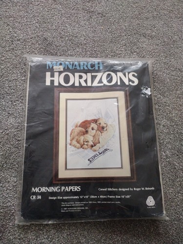 Vintage crewel stitchery - vintage,