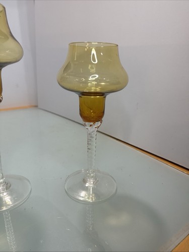Vintage amber glass stem