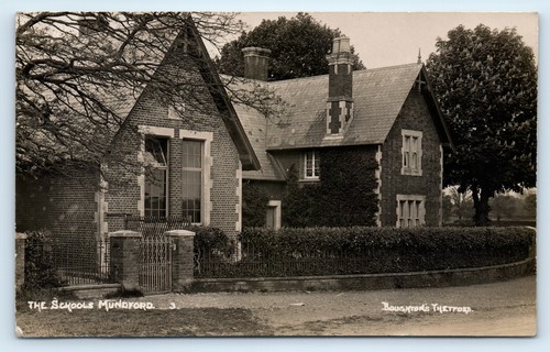 Postcard mundford the schools - -the,