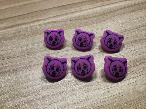 Acrylic shank buttons - 1-hole,
