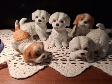 5 Vintage HOMCO Dog Figurine