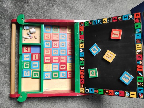 Alphabet blackboard wooden - alphabet,