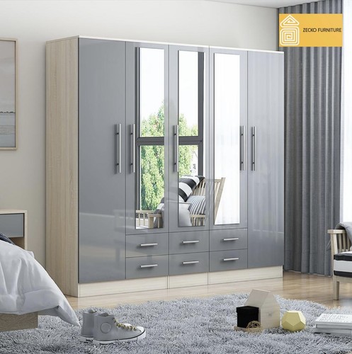 Modern door mirrored - modern,