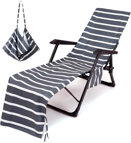 Striped beach chair - beach,