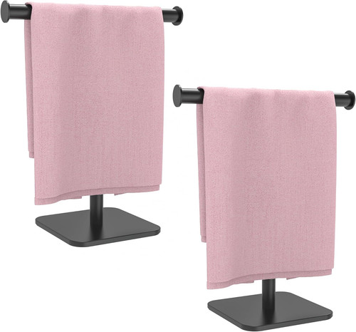 Matte black shape towel - t-shape,