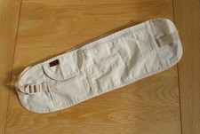 FLAT MONEY BELT ADJUSTABLE BEIGE FABRIC BY 'GO' EXCELLENT CONDITION