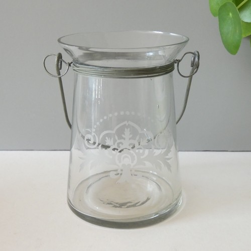 Hanging glass candle holder - candle,