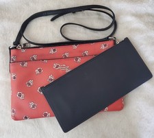 Coach Sienna Rose Crossbody Purse Pink With Pop Up Black Zipper Pouch Insert