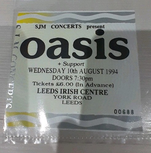 Very rare oasis - oasis, ticket